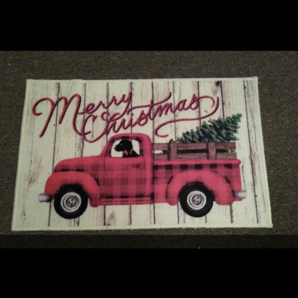 Red Truck Door Mat